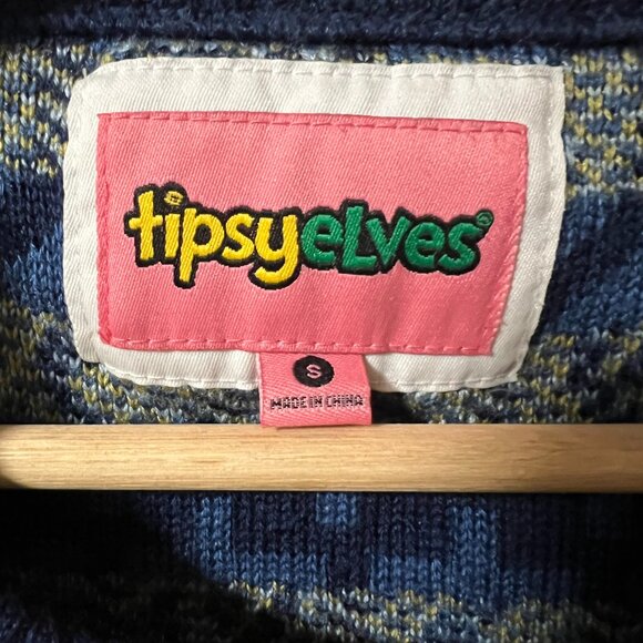 Tipsy Elves Hanukkah dreidel sweater, size small - Picture 6 of 7